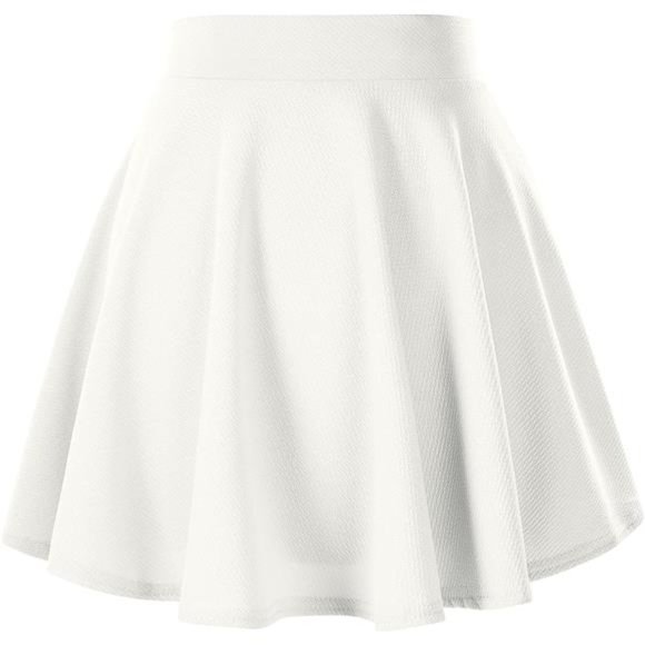 Women's Basic Versatile Stretchy Flared Casual Mini Skater Skirt - Picture 3 of 9